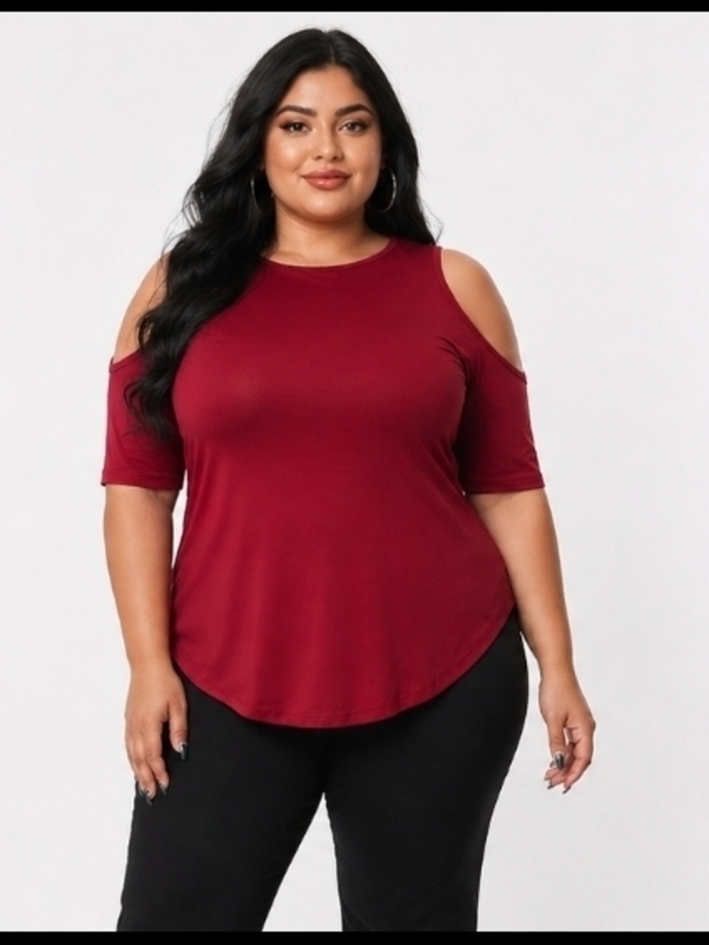 Boutique | Cold Shoulder Red Top | 2XL | Effortless Chic Everyday Sassy